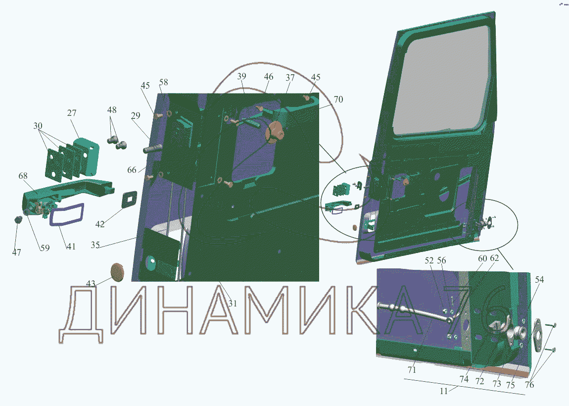 Как снять дверную карту маз