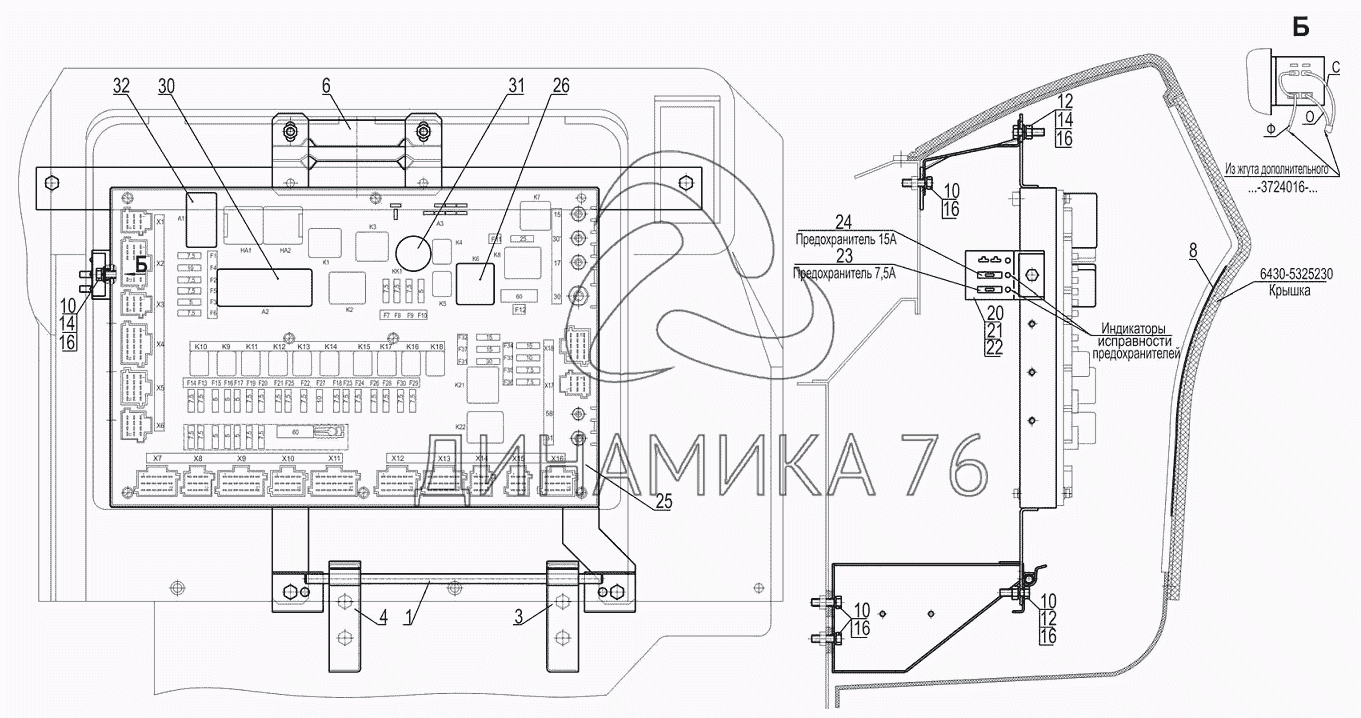 Схема тормозной системы МАЗ-5440