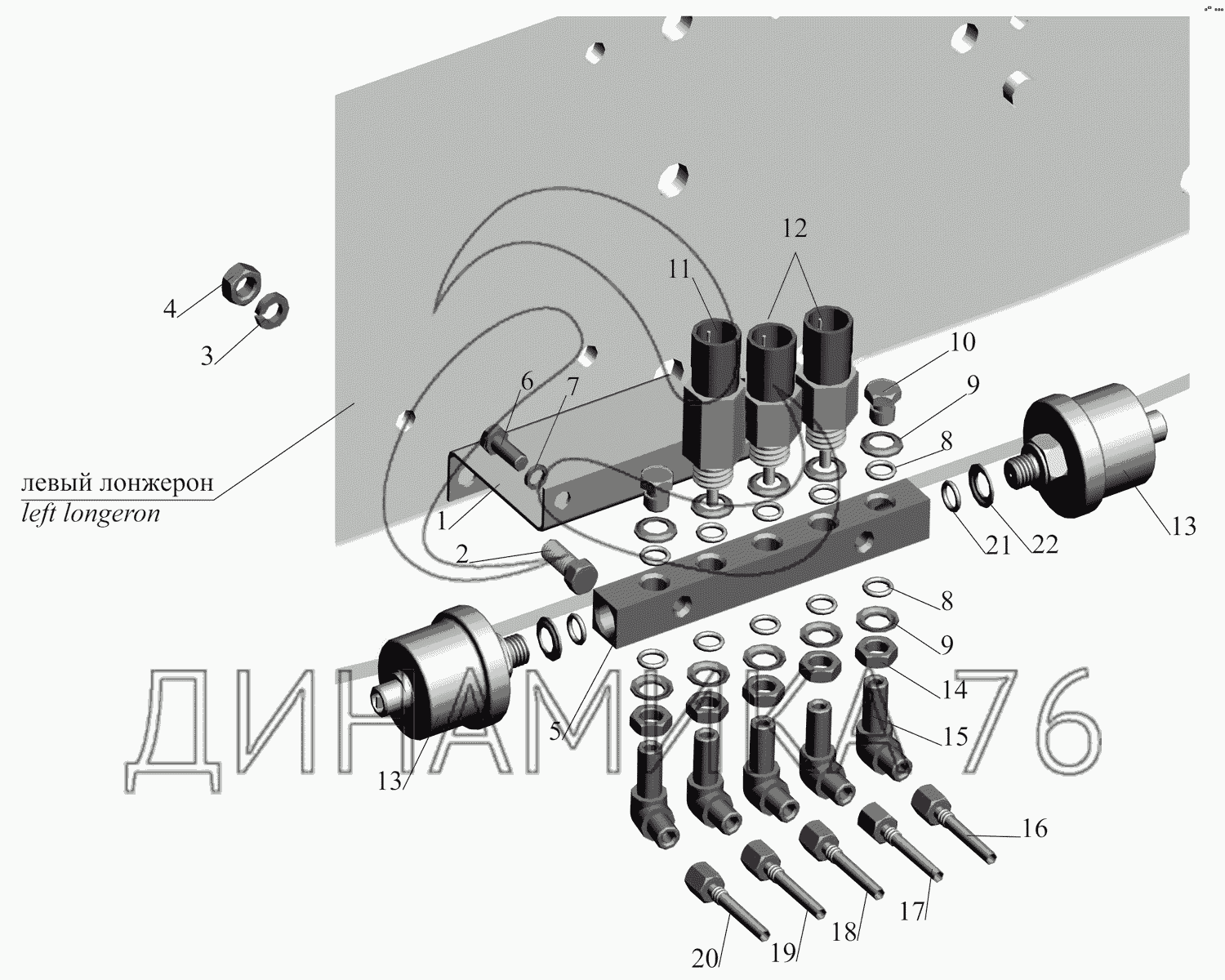 датчик тормозной маз 6430