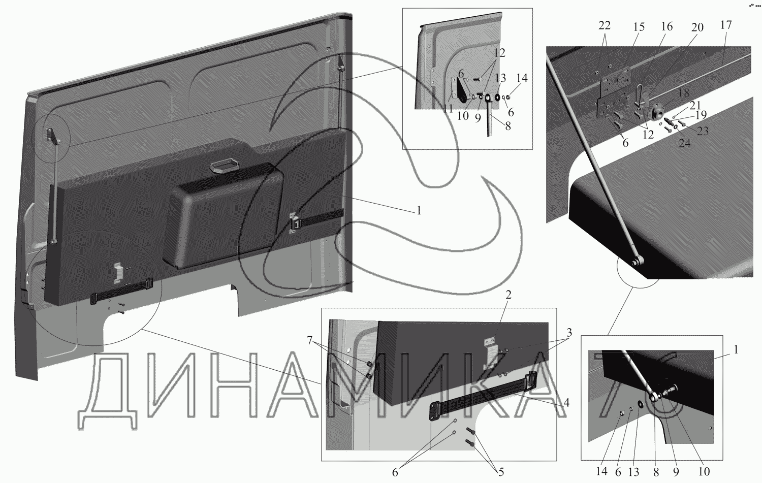 Спальное место (озаа) (6501-8219299) МАЗ