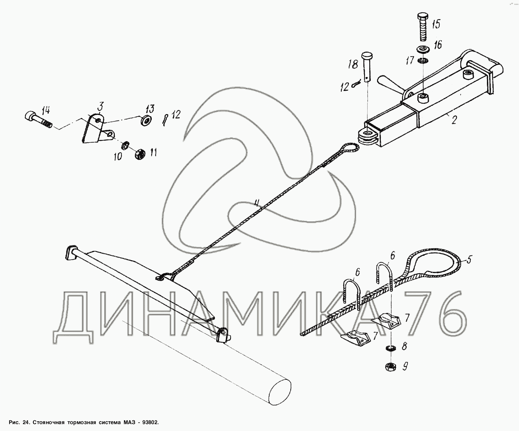 Схема шкворня маз 4370