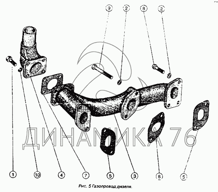 Выпускной коллектор мтз 82 схема