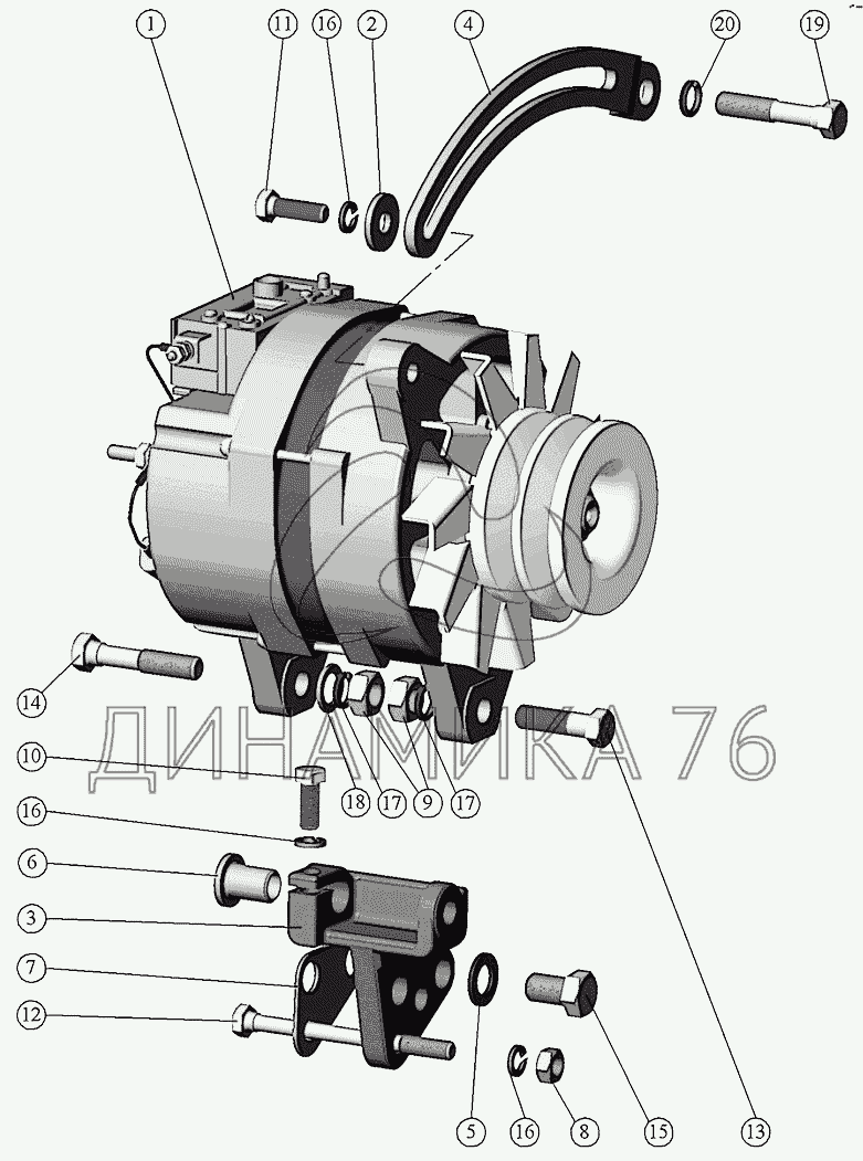 Установка генератора на Д-245.7E4