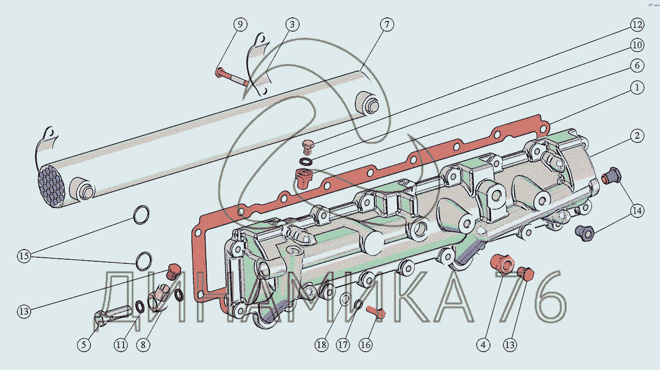 Установка теплообменника на Д-260.7C