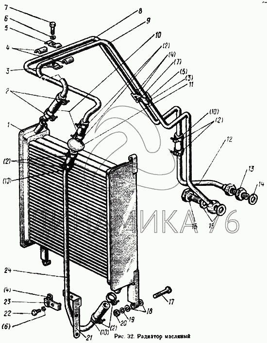 Мтз 82 масляный радиатор схема