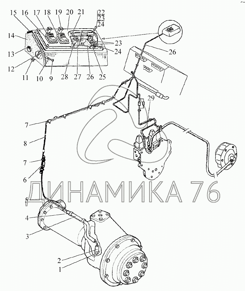 Схема переключения передач мтз 1221