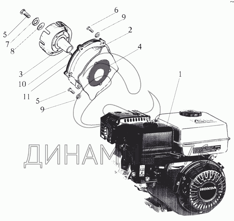 Схема двигателя 165 fmm