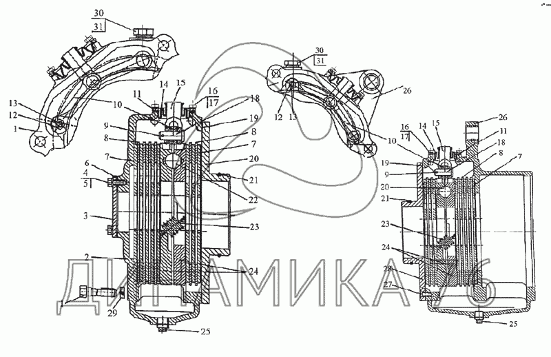 Тормозная система мтз 1221 схема