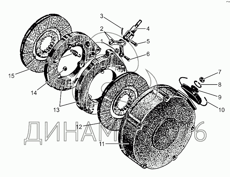 Тормозная система мтз 1221 схема