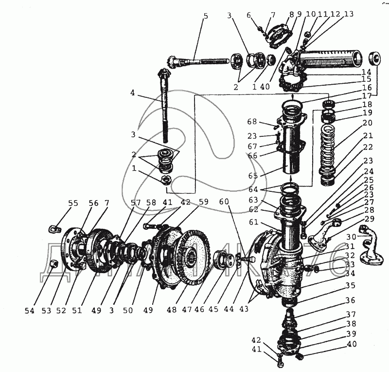 Устройство переднего моста мтз 80 старого образца