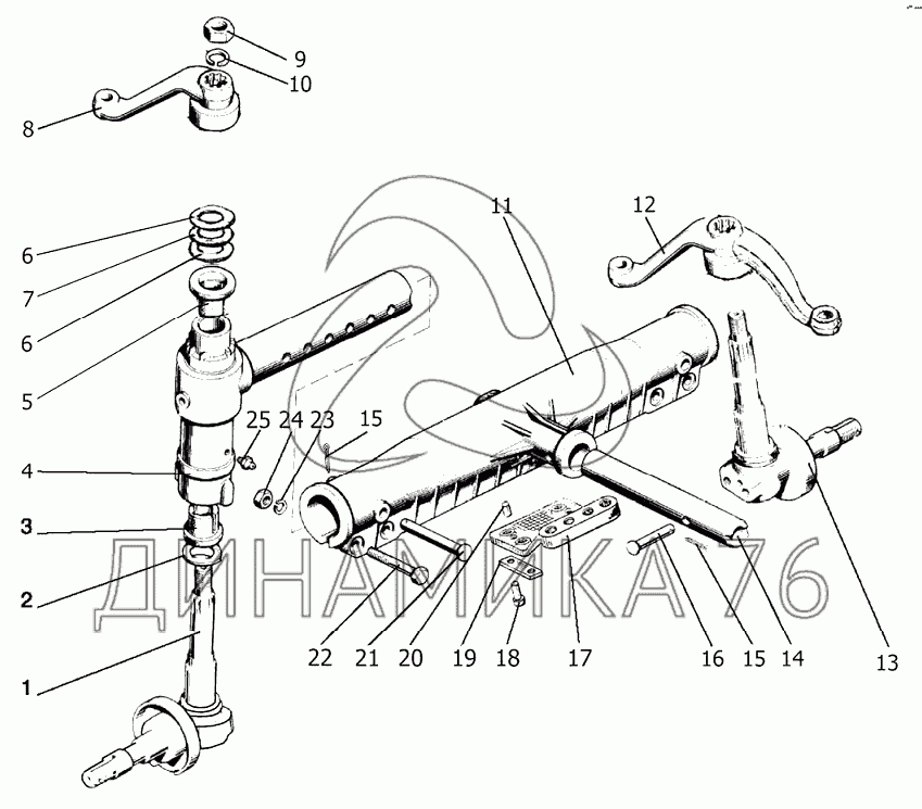 Передняя ось мтз 80 старого образца