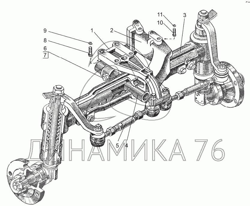 Схема передней подвески мтз 82