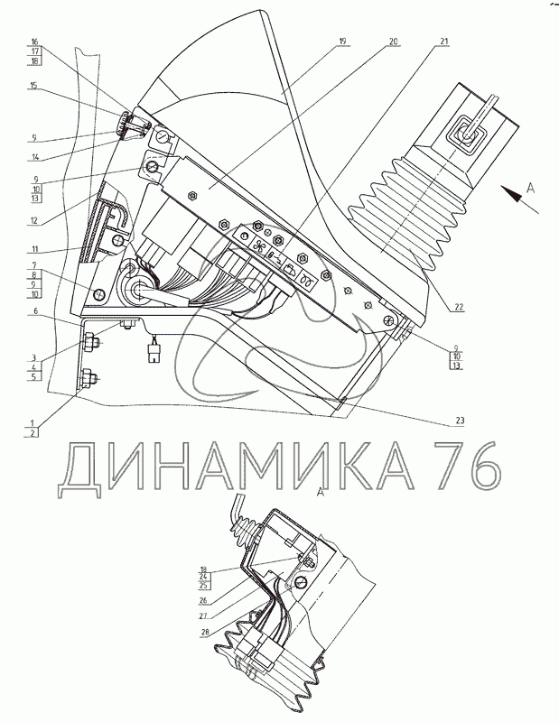 Щиток приборов на МТЗ-920.4/952.4 - Схема, каталог деталей, стоимость,  запчасти (130b2)
