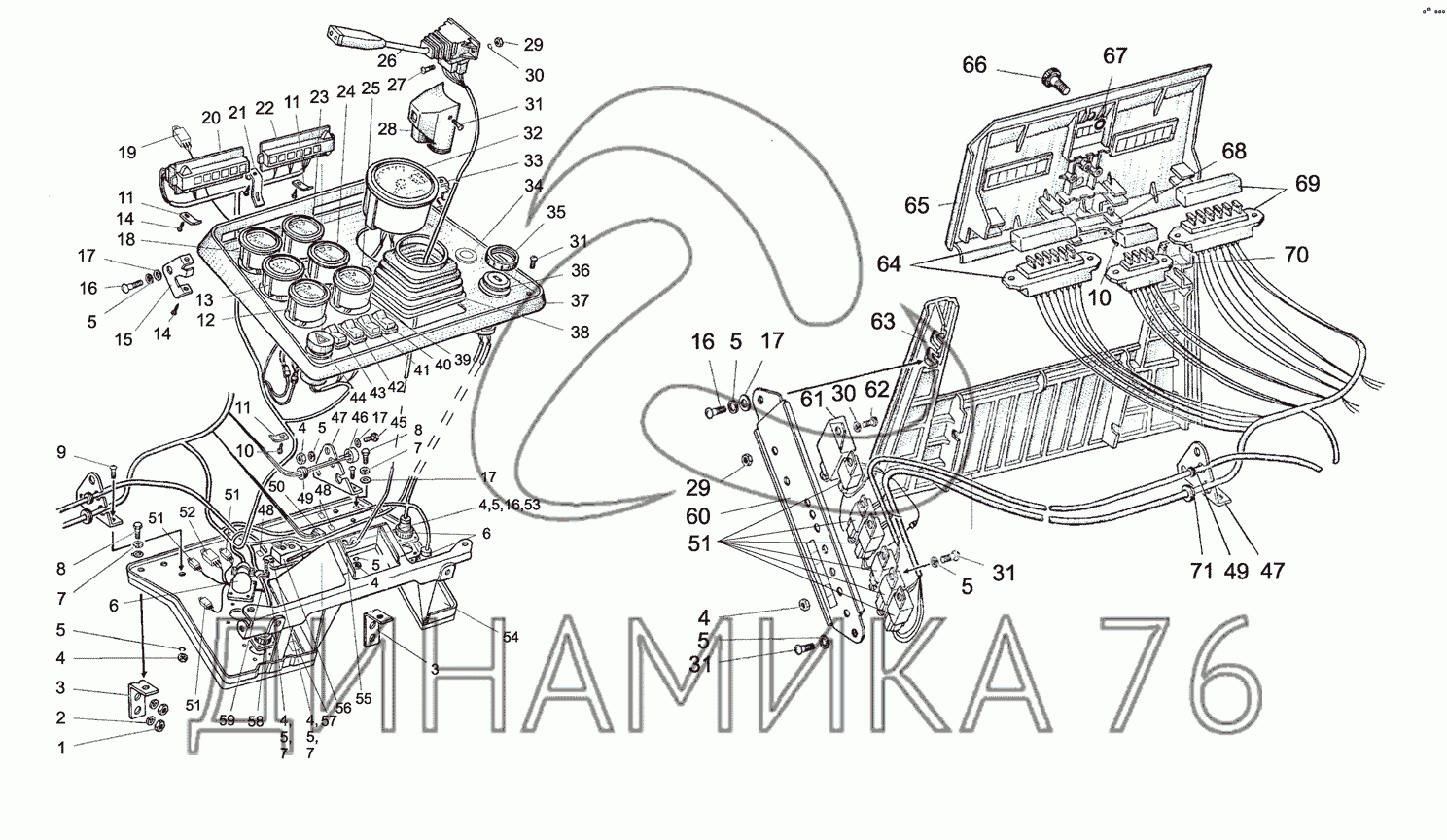 Панель приборов мтз 82 схема