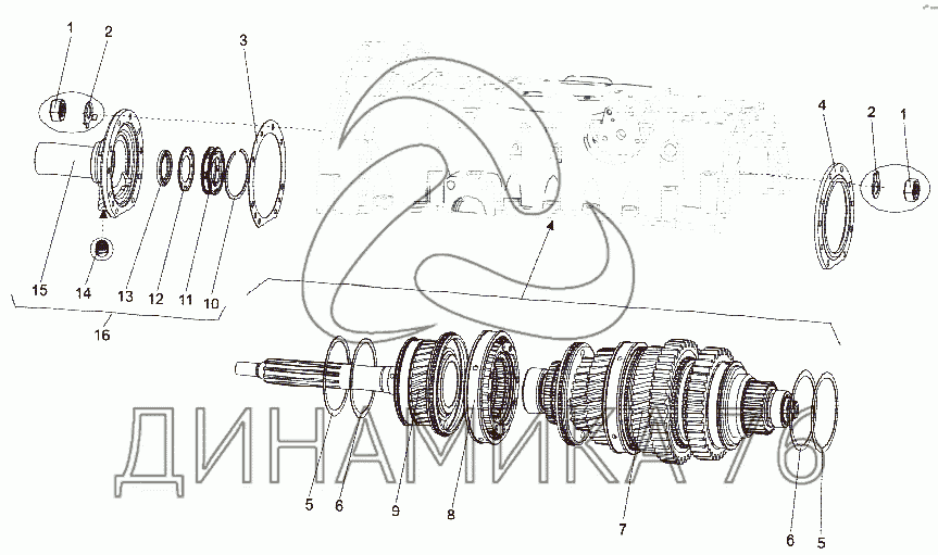 Кпп ямз 236 вторичный вал схема