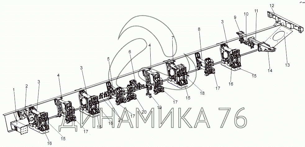 Схема трансмиссии маз 543