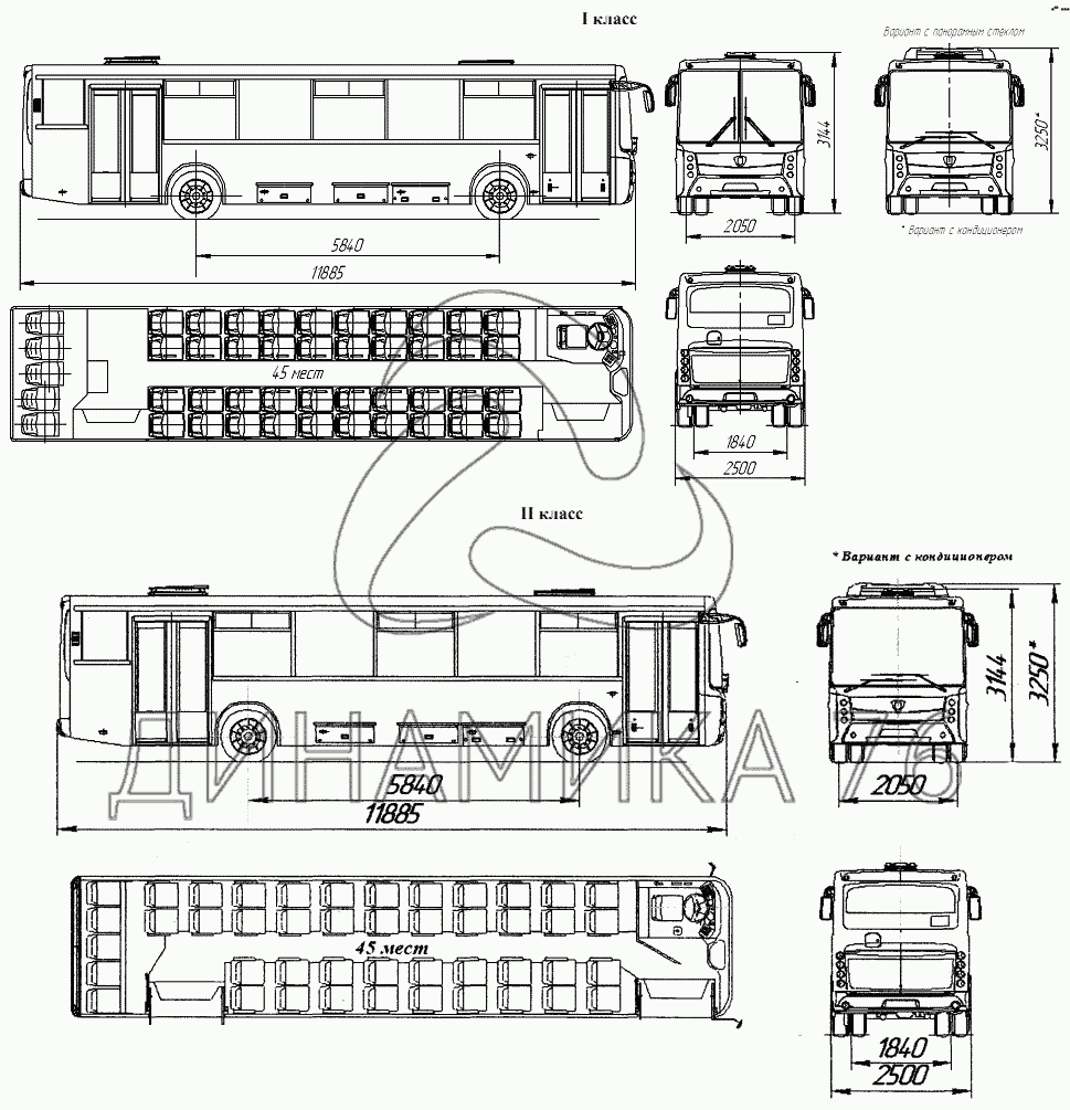 Автобус НЕФАЗ-5299-0000011-42 на НефАЗ–5299-11-42 - Схема, каталог ...