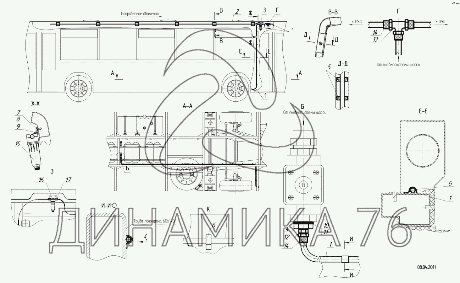 Схема тормозной системы нефаз 5299