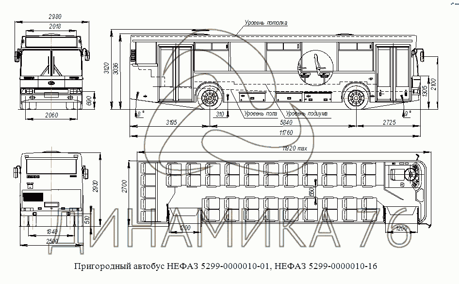 Чертеж лиаз 4292