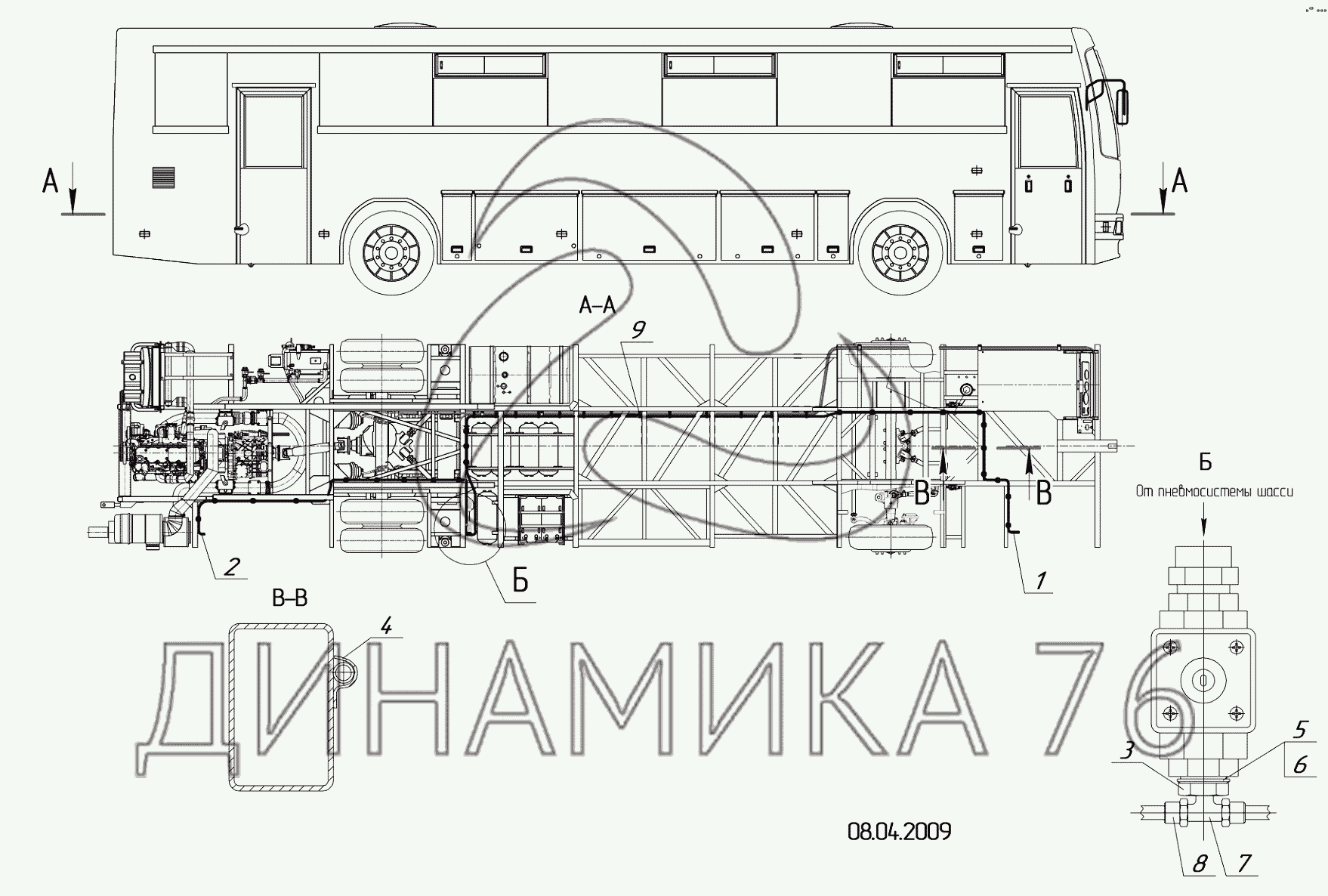 Пневмосистема автобуса нефаз 5299 схема