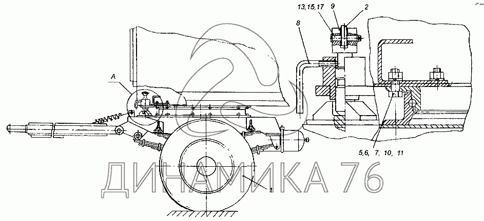 Схема тормозной системы прицепа нефаз 8560