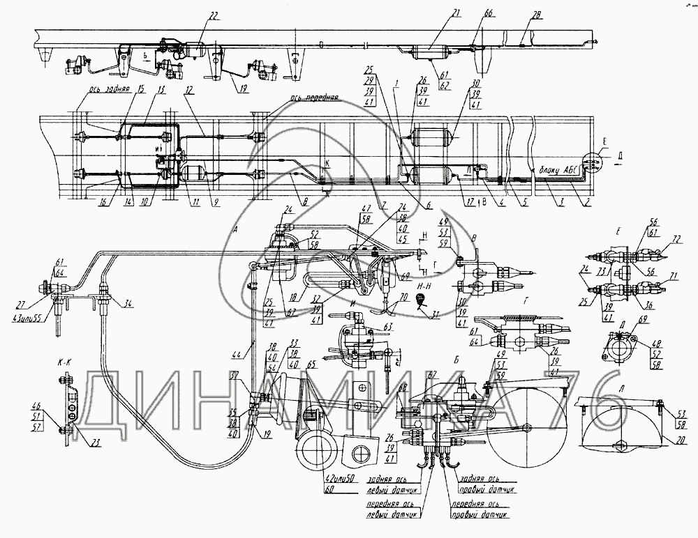 Прицеп нефаз тормозная система схема