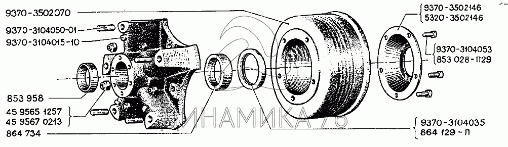 Ступица камаз 5320 схема