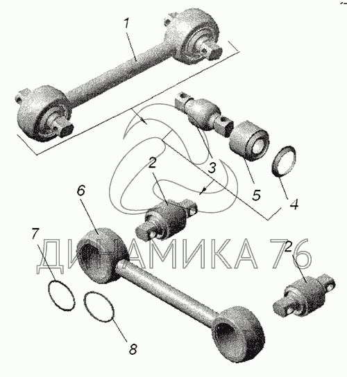 6520 2919026 шарнир реактивной штанги