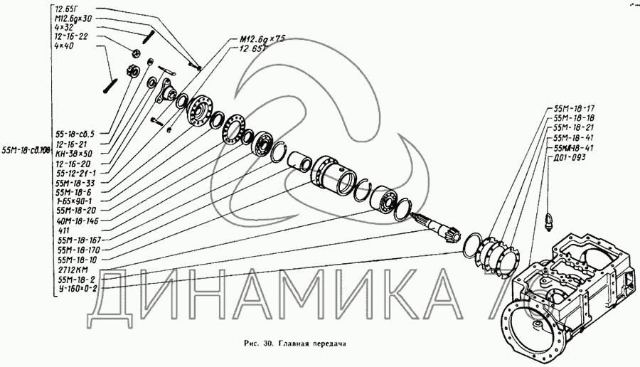 Коробка передач тдт 55 схема