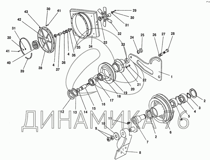 Схема сцепления паз 4230