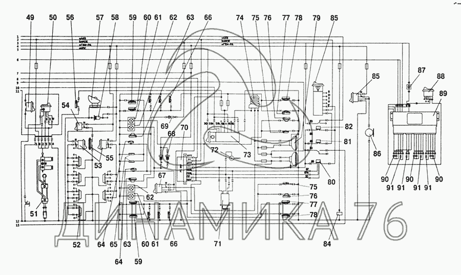 Электросхема маз 238