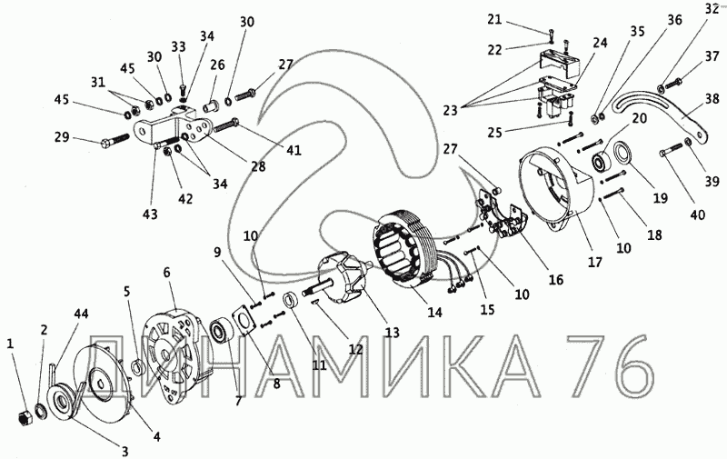 Схема сцепления паз 4230