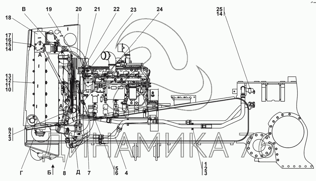 Система смазки ямз 534 схема