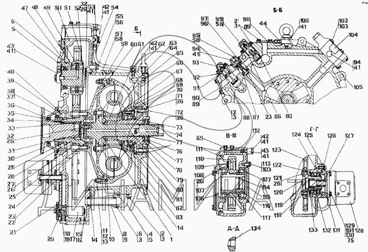 Гидротрансформатор с редуктором привода насосов на Т-20.01Я - Схема ...