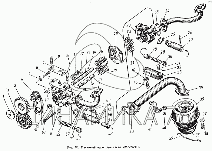 Насос масляный ямз 238 старого образца