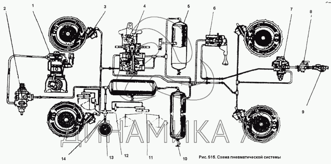 Схема тормозного крана пааз