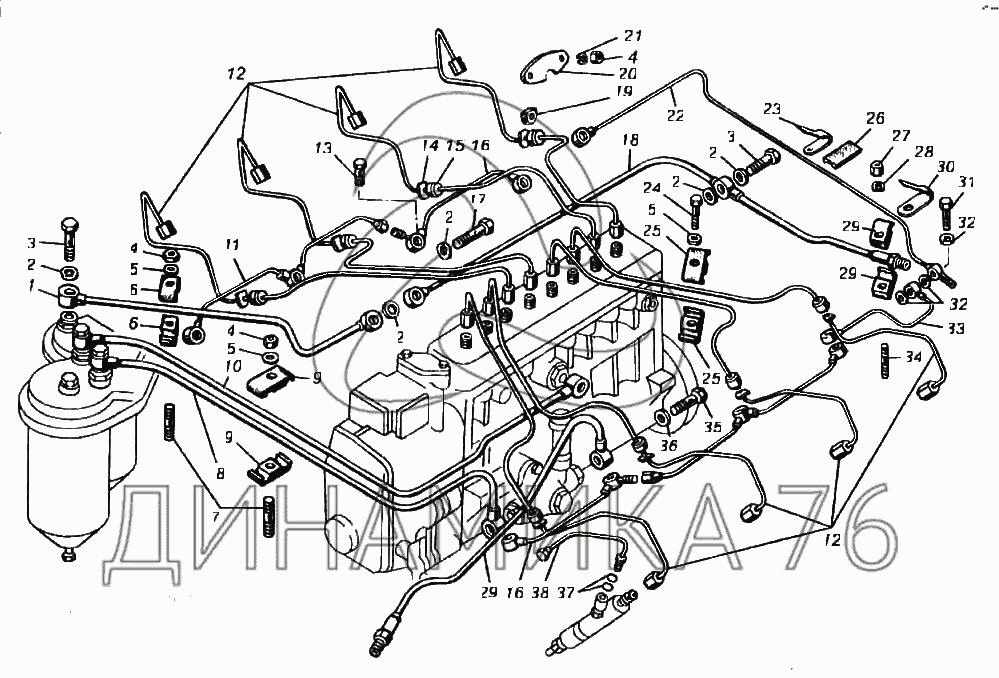 Тнвд 238 ямз схема