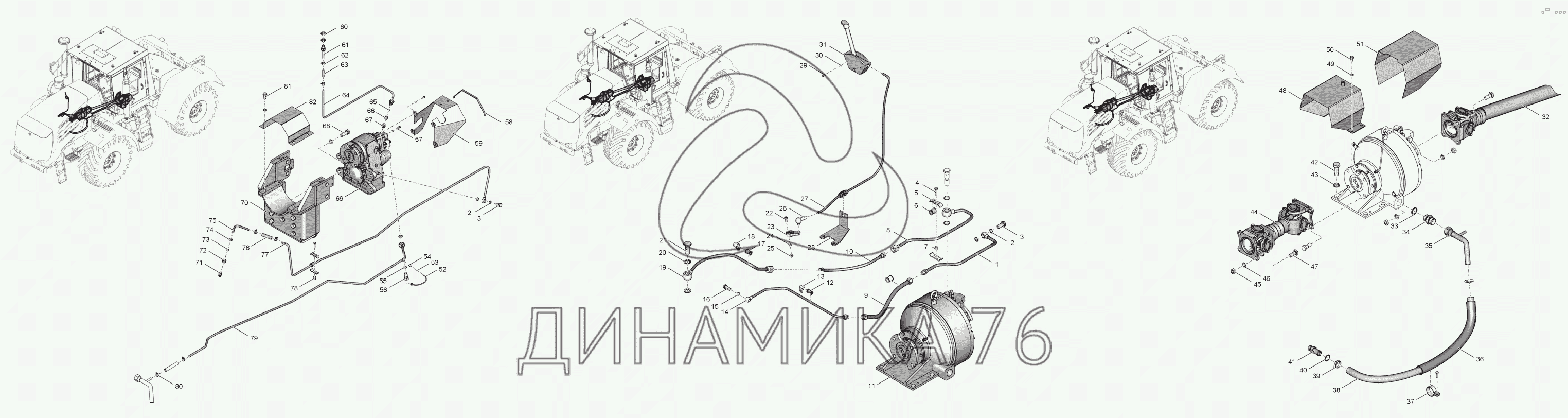 Гидросистема к 744р2 схема