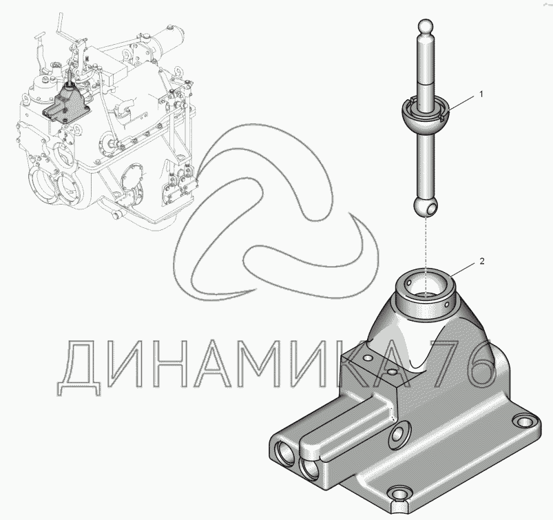 Схема переключения передач к 744