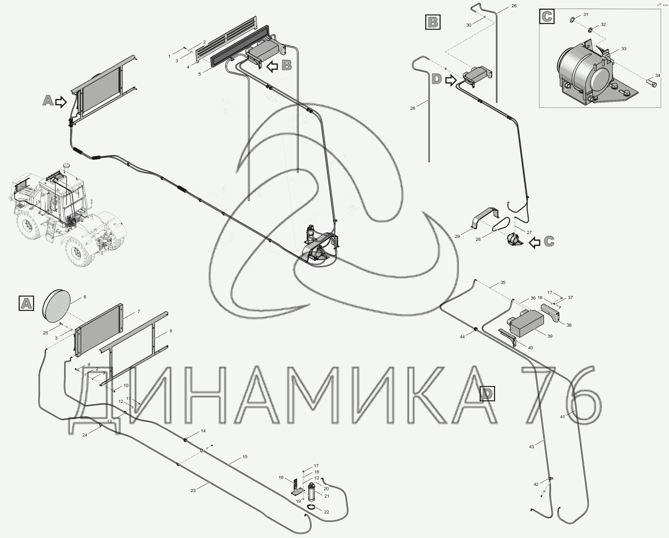 744Р1-8100000-5-02 Система кондиционирования воздуха кабины на К-744Р4  