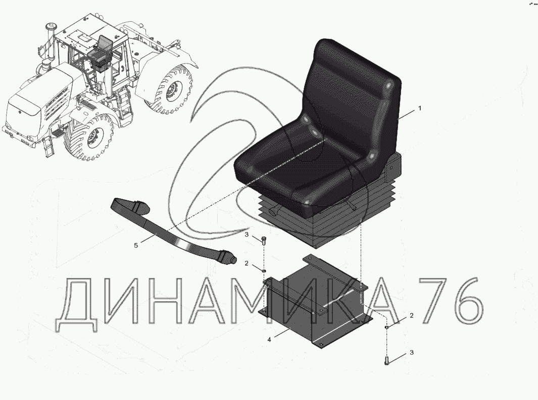 744Р-6800000 Установка сиденья на К-744Р4 