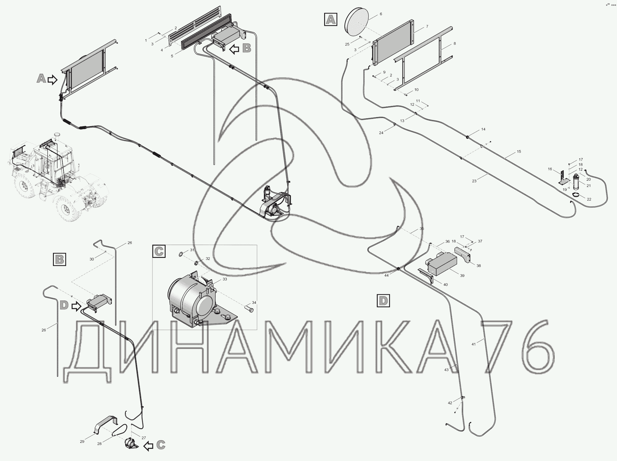 744Р1-8100000-5 Система кондиционирования воздуха кабины на К-744Р4  