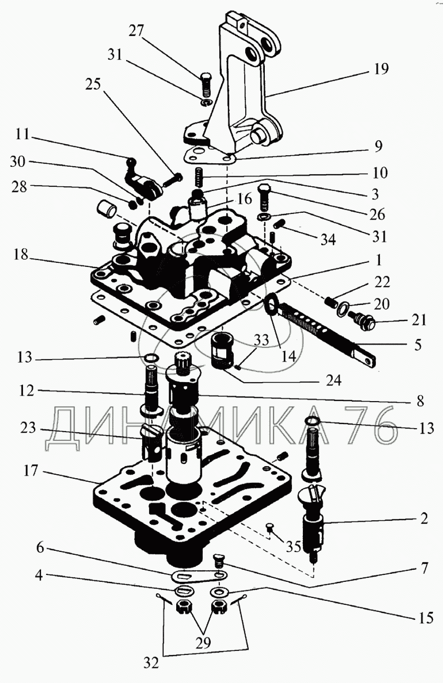 Механизм переключения передач на К-703МА-12 / К-703М-12