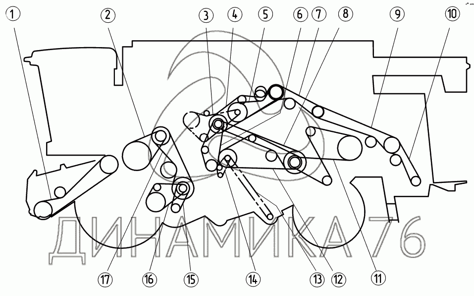 Ремни акрос 530 схема