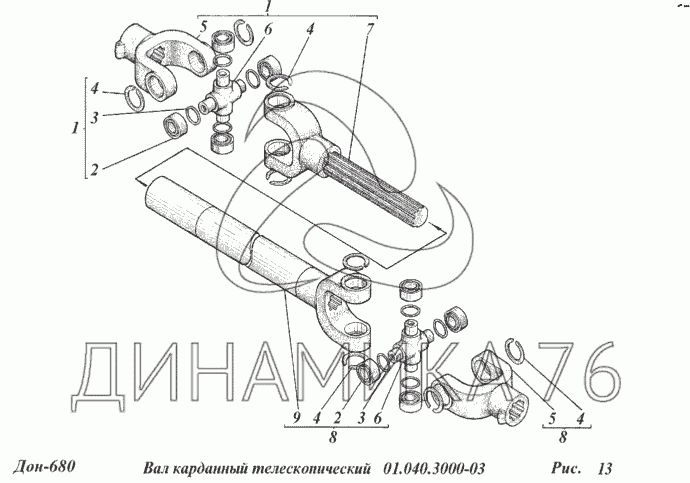 Схема ремней дон 680