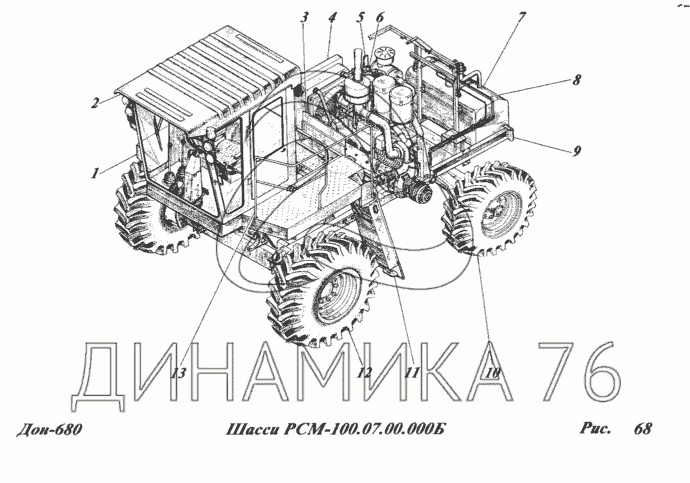 Схема ремней дон 680