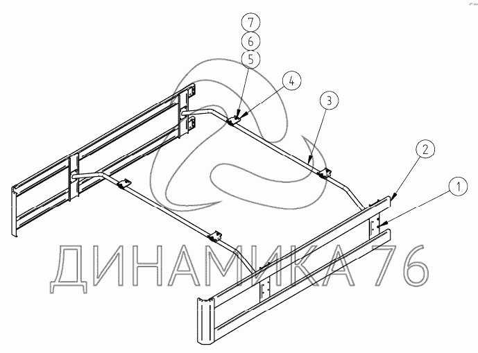 Боковое ограждение камаз