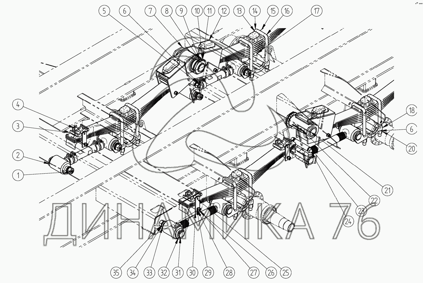 Ось балансира камаз 55111 схема - 93 фото