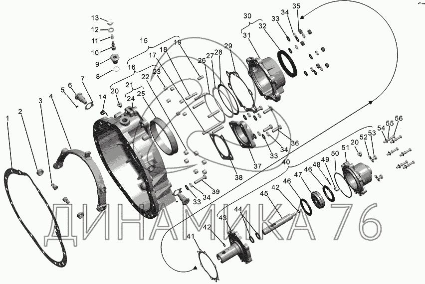 Коробка ямз 239 чертеж