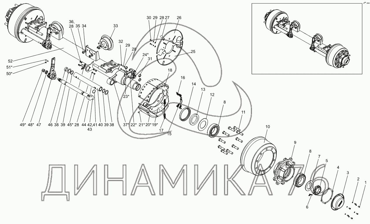 Ось тонар схема